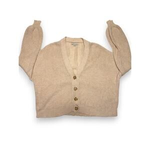 American Eagle Light Beige Cozy Chunky Knit Button Cardigan Size XS